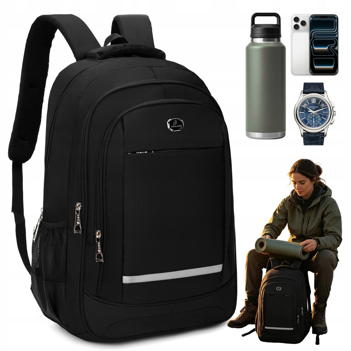 40L LAPTOP BACKPACK FOR MEN AND WOMEN, TRAVEL, HIKING, SCHOOL
