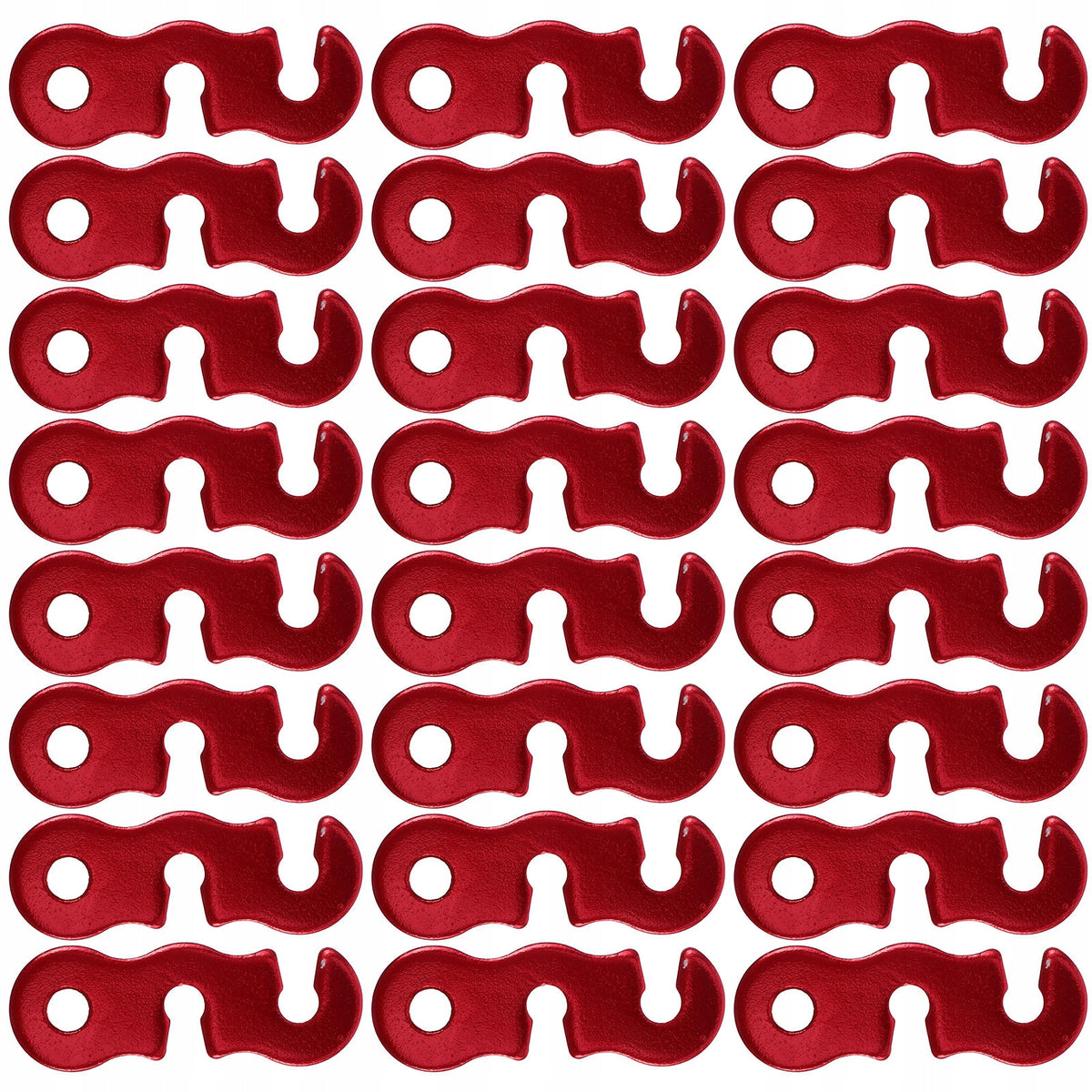 40Pcs Red Aluminum Alloy Tent Rope Tensioners Lightweight & Adjustable