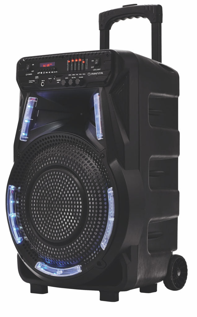 40W RMS BLUETOOTH KARAOKE PARTY SPEAKER WITH MICROPHONE LED REMOTE CONTROL Packaging status original