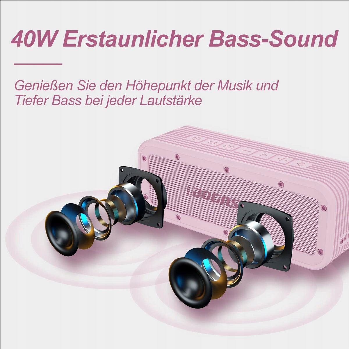 40W Stereo HD Bluetooth Speaker with Subwoofer Brand no brand