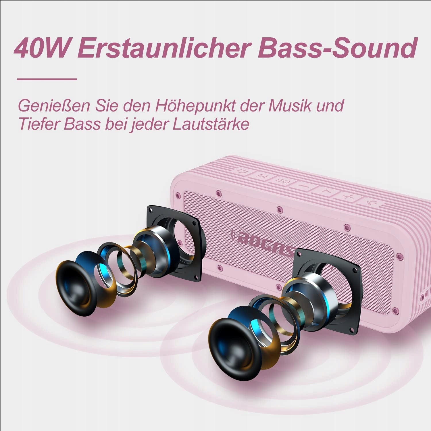 40W Stereo HD Bluetooth Speaker with Subwoofer Brand no brand