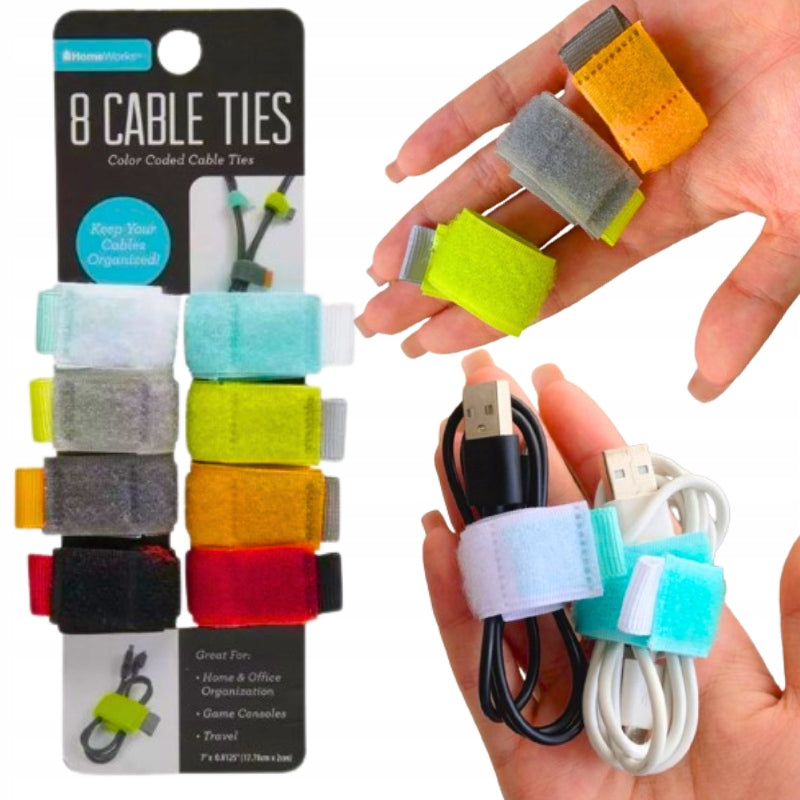 40X VELCRO BAND FOR FASTENING CABLE WIRES - COLORFUL SET Brand no brand