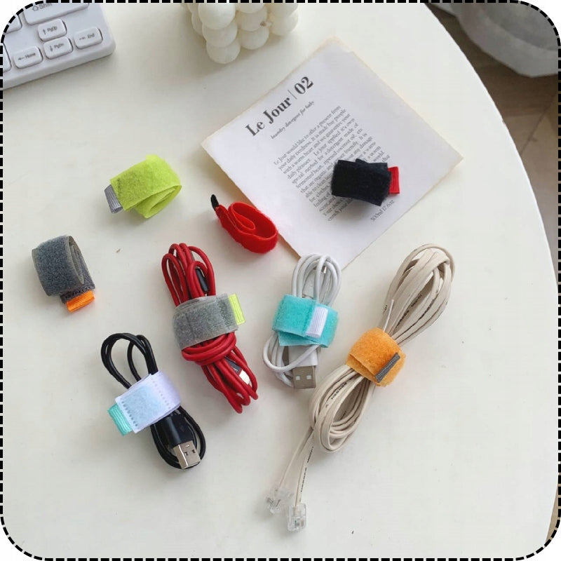 40X VELCRO BAND FOR FASTENING CABLE WIRES - COLORFUL SET Packaging status original