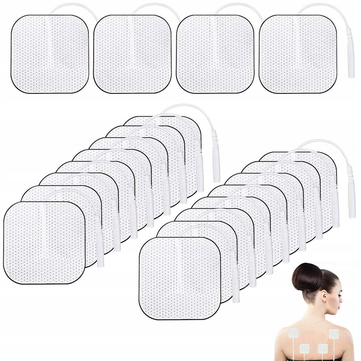 40pcs electrode pads 5 x 5cm self-adhesive electrodes Tens urza Medical device no