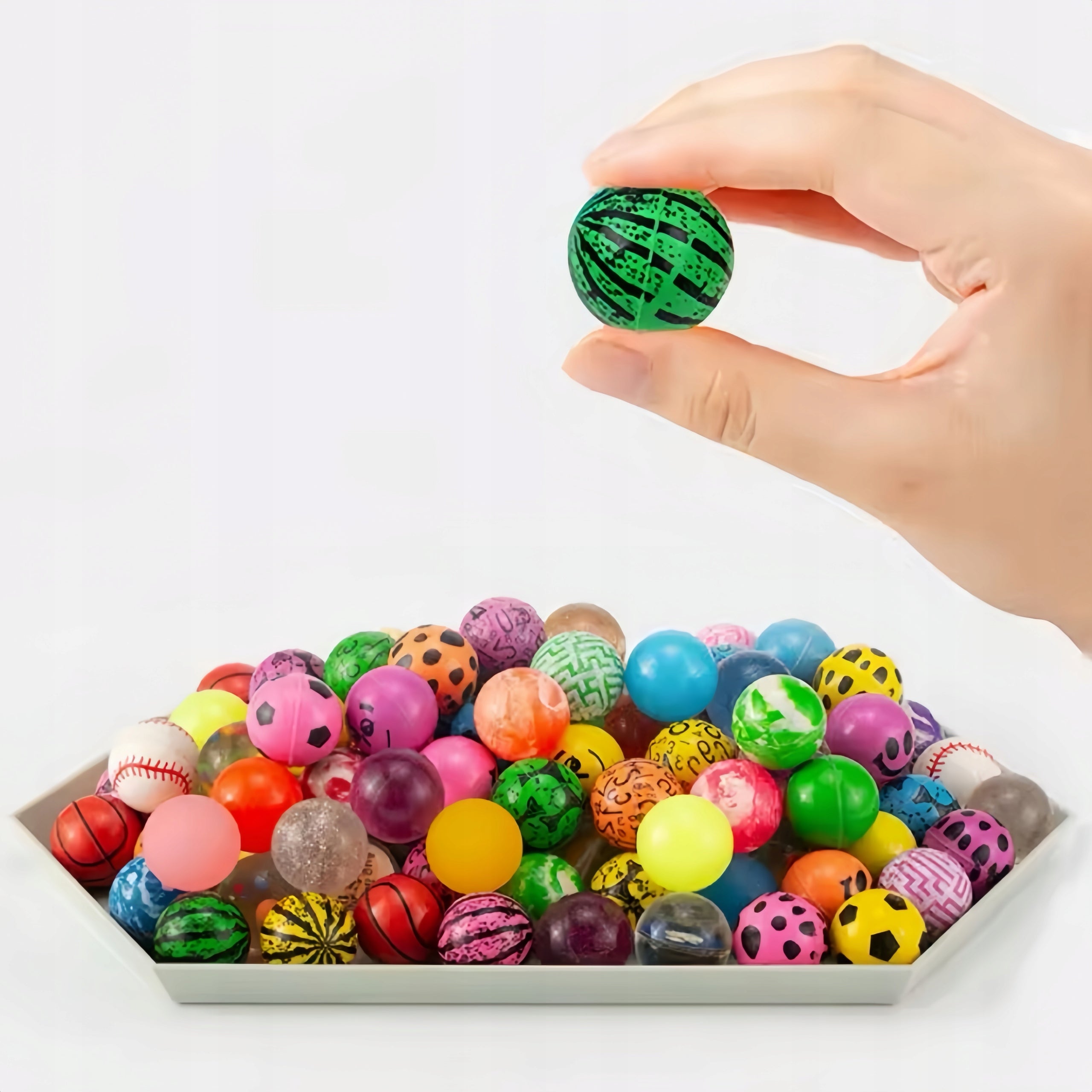 40x BALLS RUBBER BALLS JUMPING ANTI-STRESS MIX COLORFUL 25mm Character/Title none