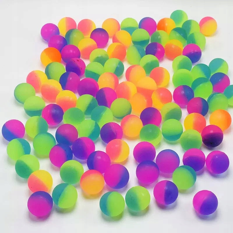 40x BALLS RUBBER BALLS JUMPING ANTI-STRESS MIX COLORFUL 27mm Color multicolor