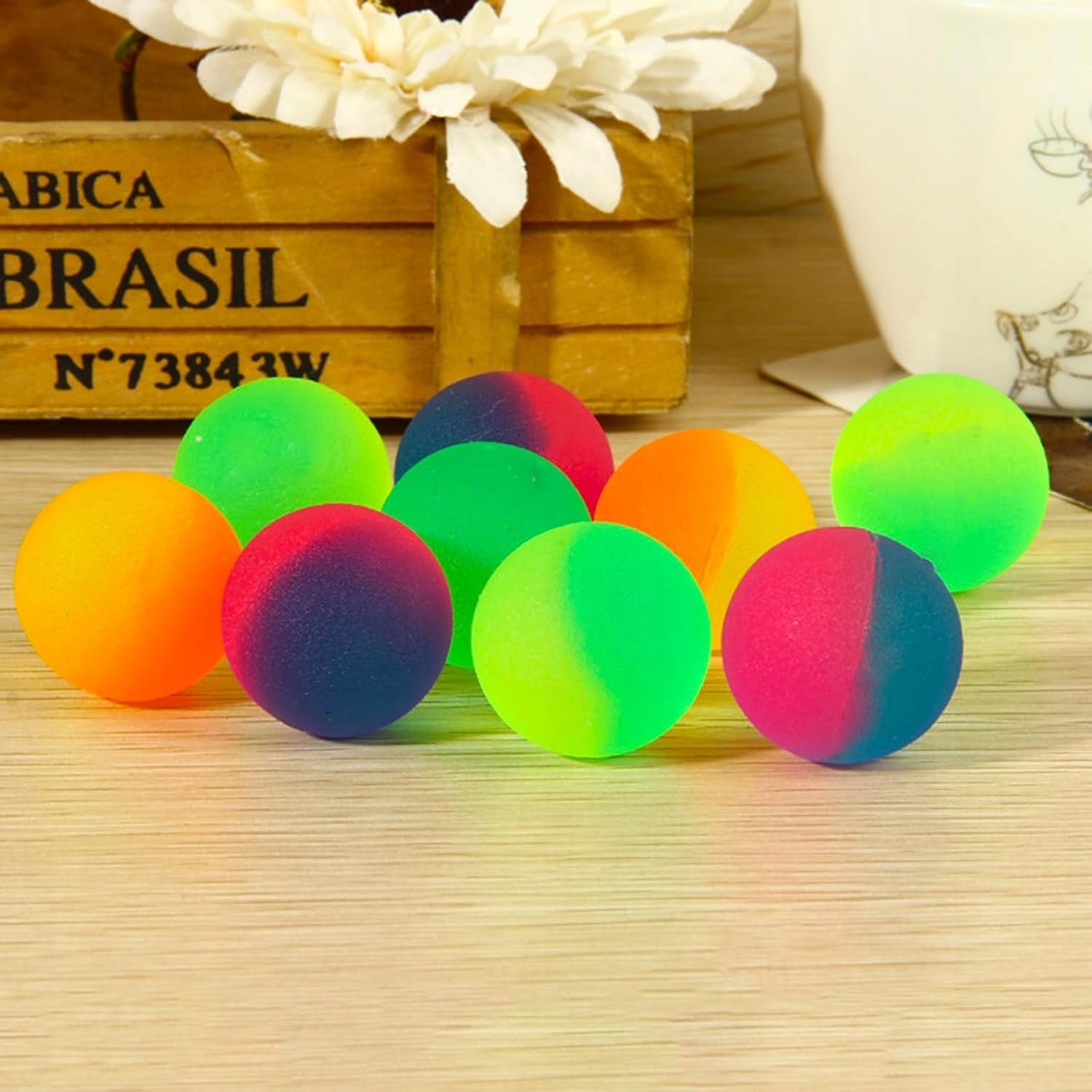 40x BALLS RUBBER BALLS JUMPING ANTI-STRESS MIX COLORFUL 27mm Number of pieces in the set 40 pcs