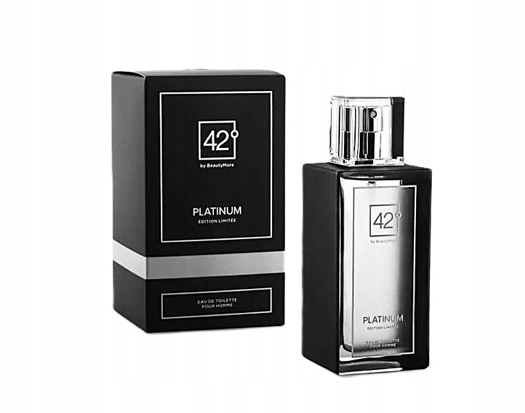 42° Platinum By Beauty More Pour Homme 100ml Eau De Toilette Unique