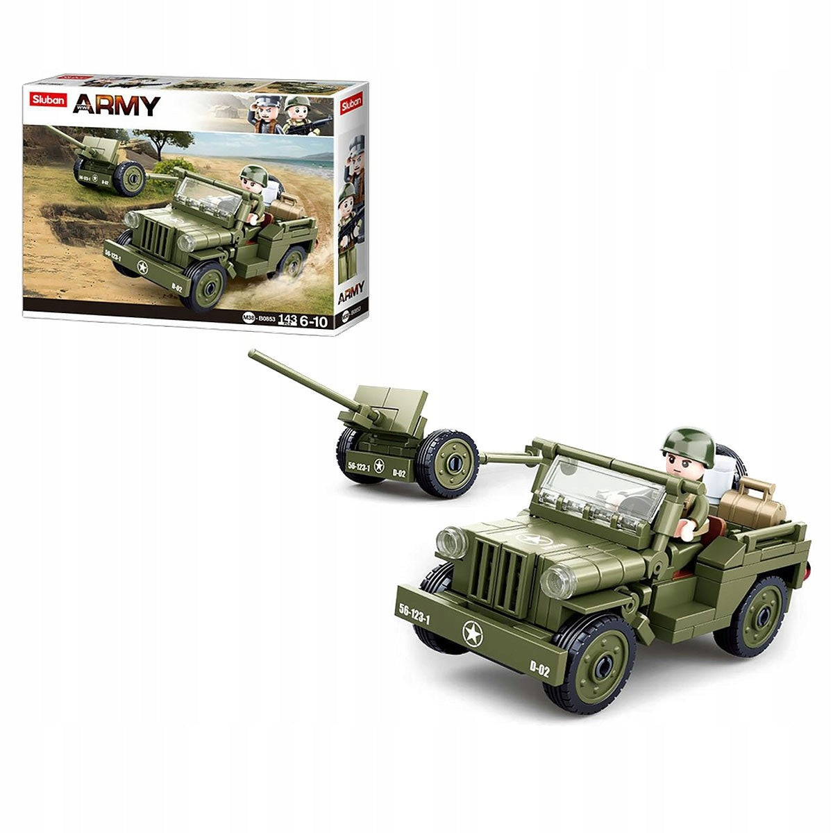 Konstrukteur Sluban Iconische Allied Jeep 143 d. 