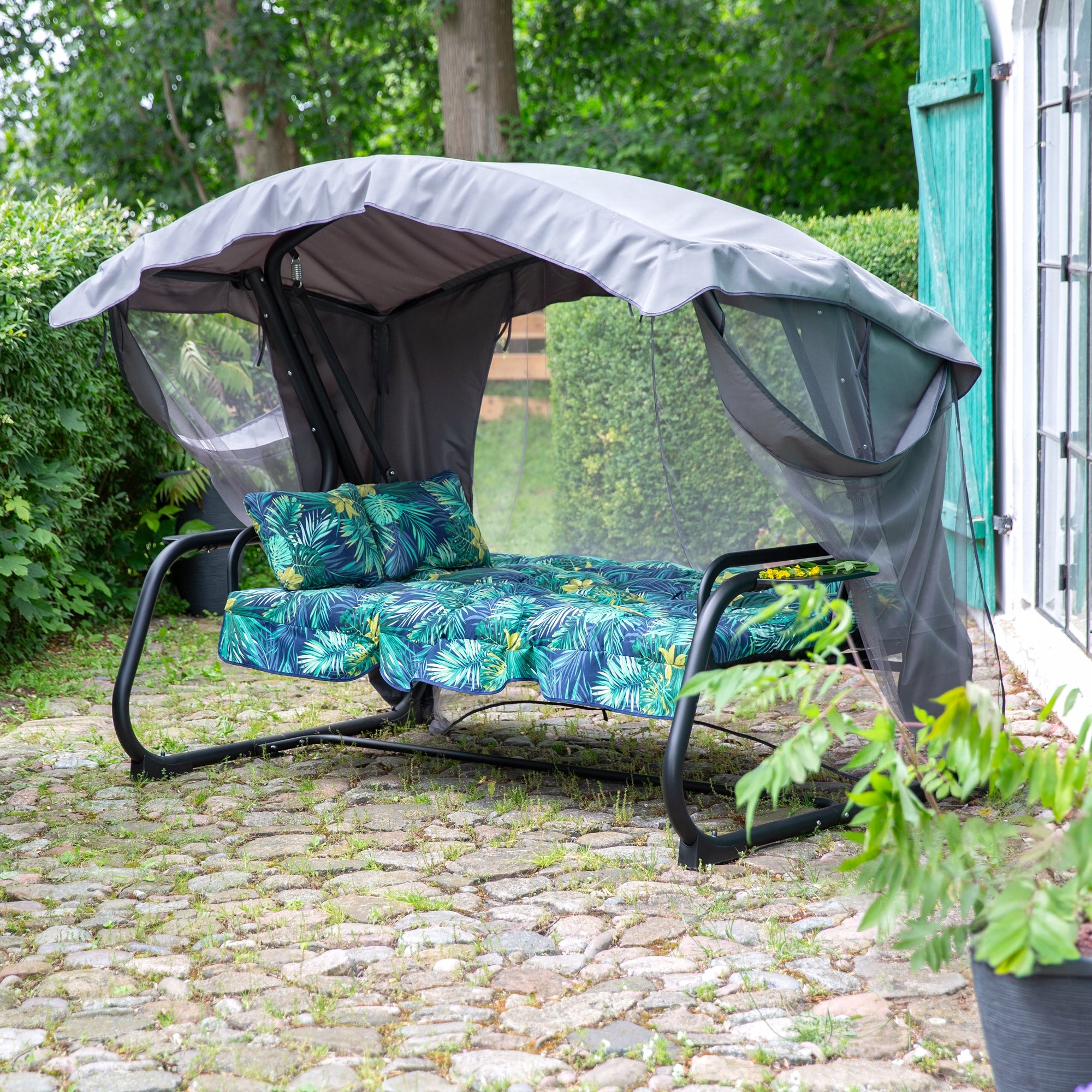 448641 Ravenna Lux Black Lux 4-Person Garden Swing Manufacturer code 448641