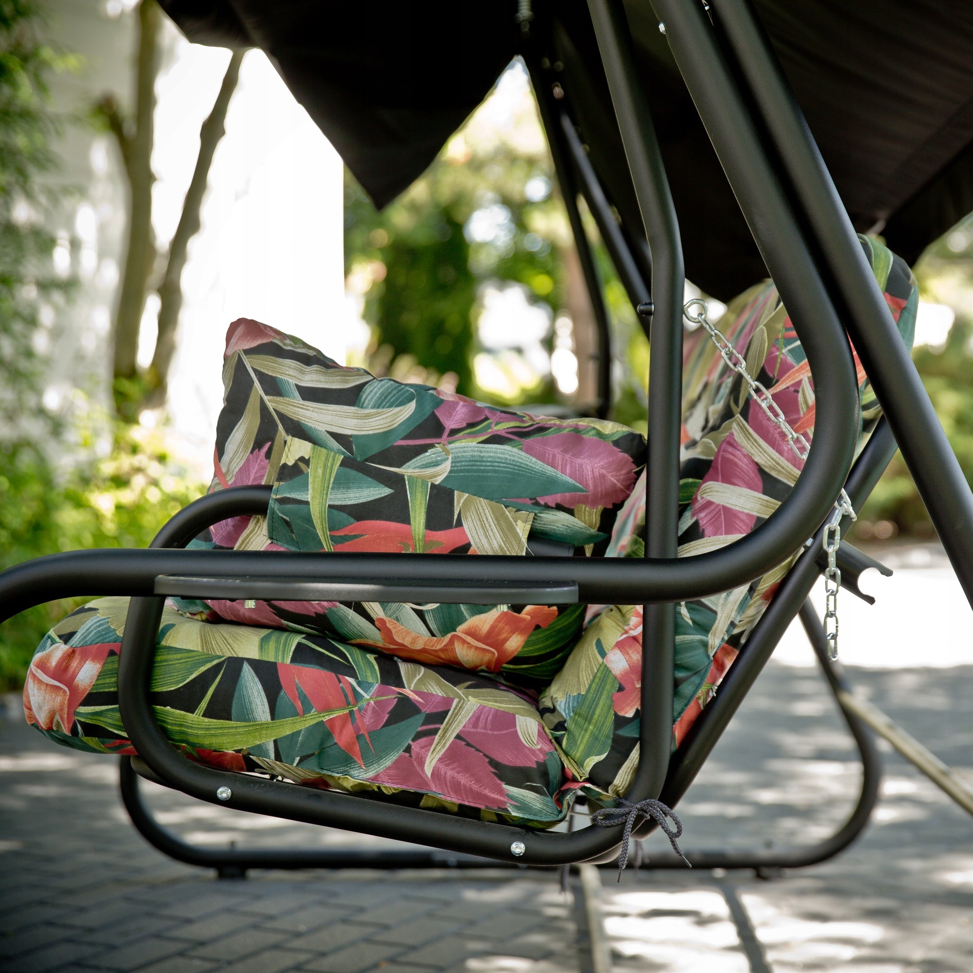 448783 Garden Swing Metal Reclining Celebes Plus Black Edition Seat width 50 cm