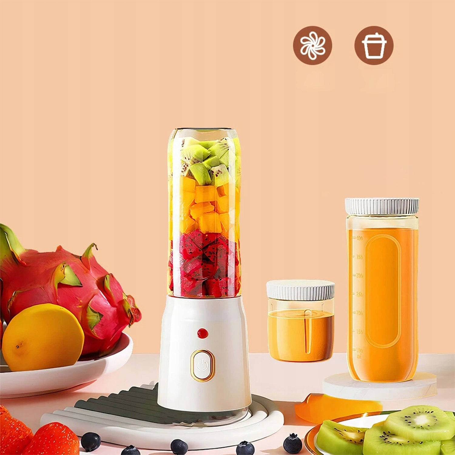 450ML USB PORTABLE ELECTRIC BLENDER FOR SMOOTHIE COCKTAILS AND JUICES Volume 450 ml
