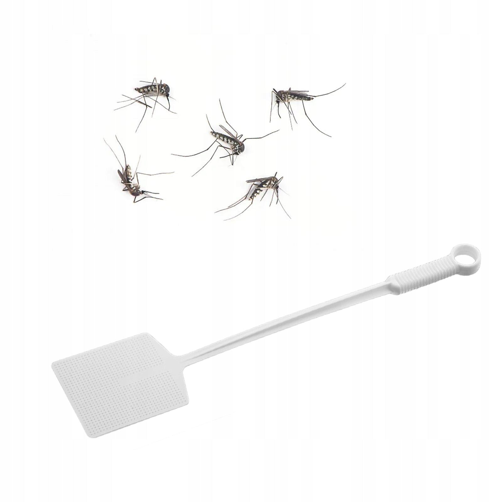 Mesh Mosquito Swatter with Long Handle Bees Swatter Fly Swatter White