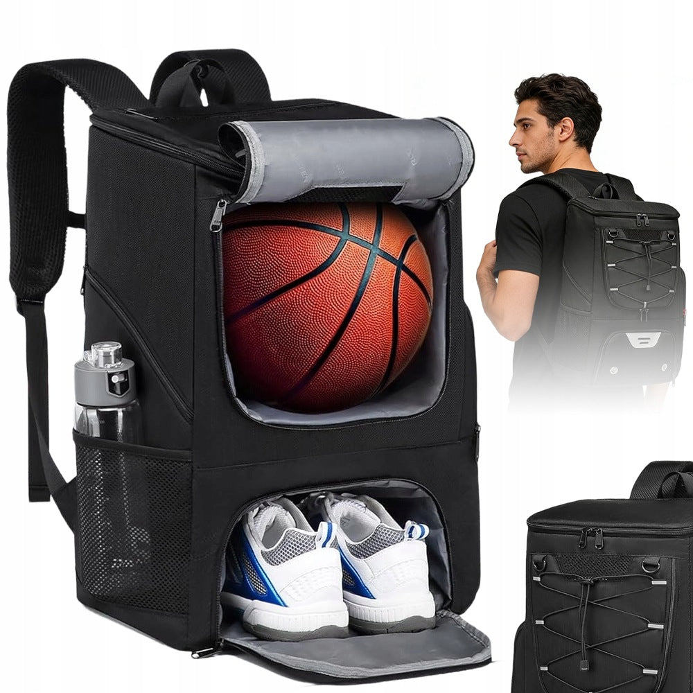 45L sports bag for basketball nylon 8 pockets, for everyday use