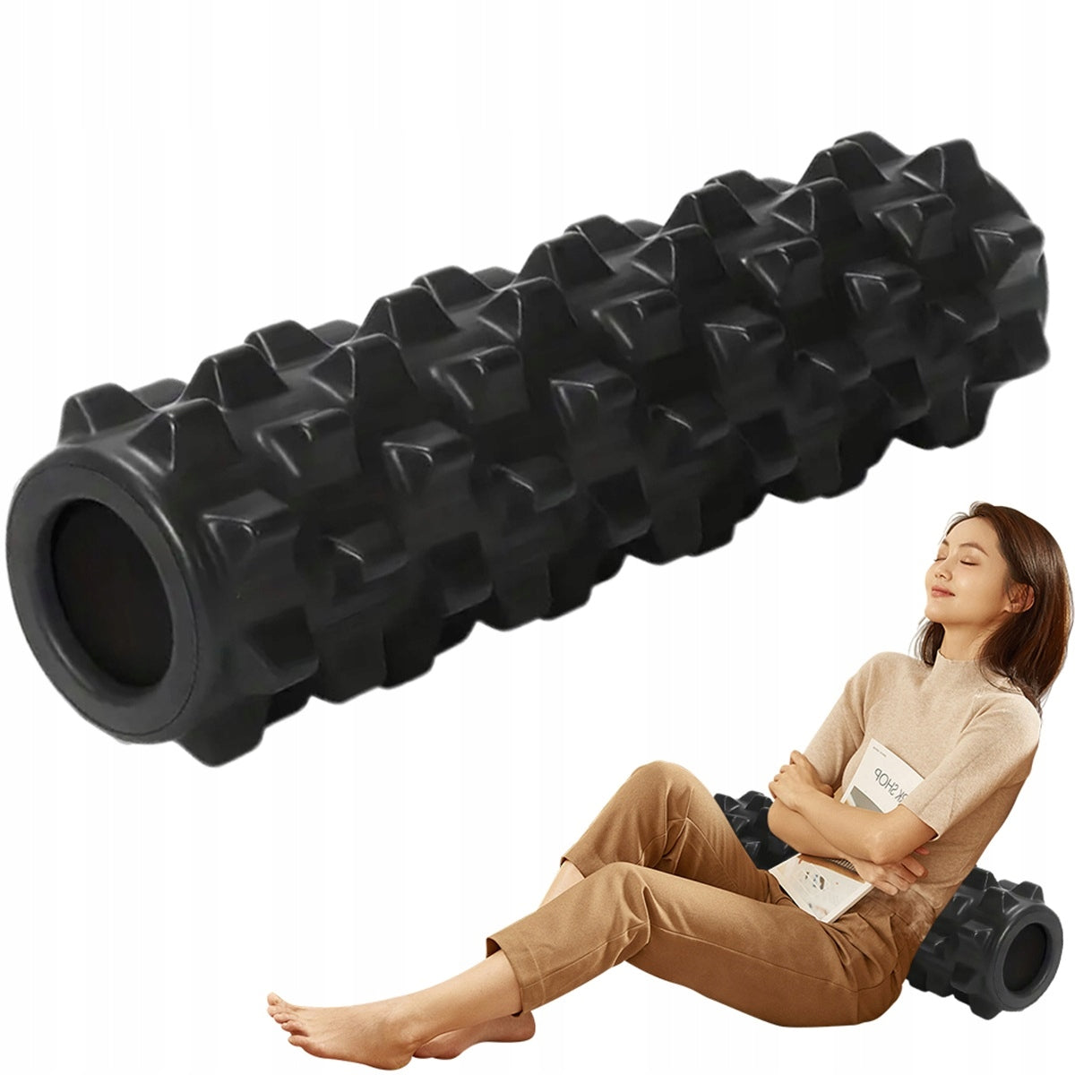 45cm Roller with 3D convex points for relaxing back and buttocks muscles