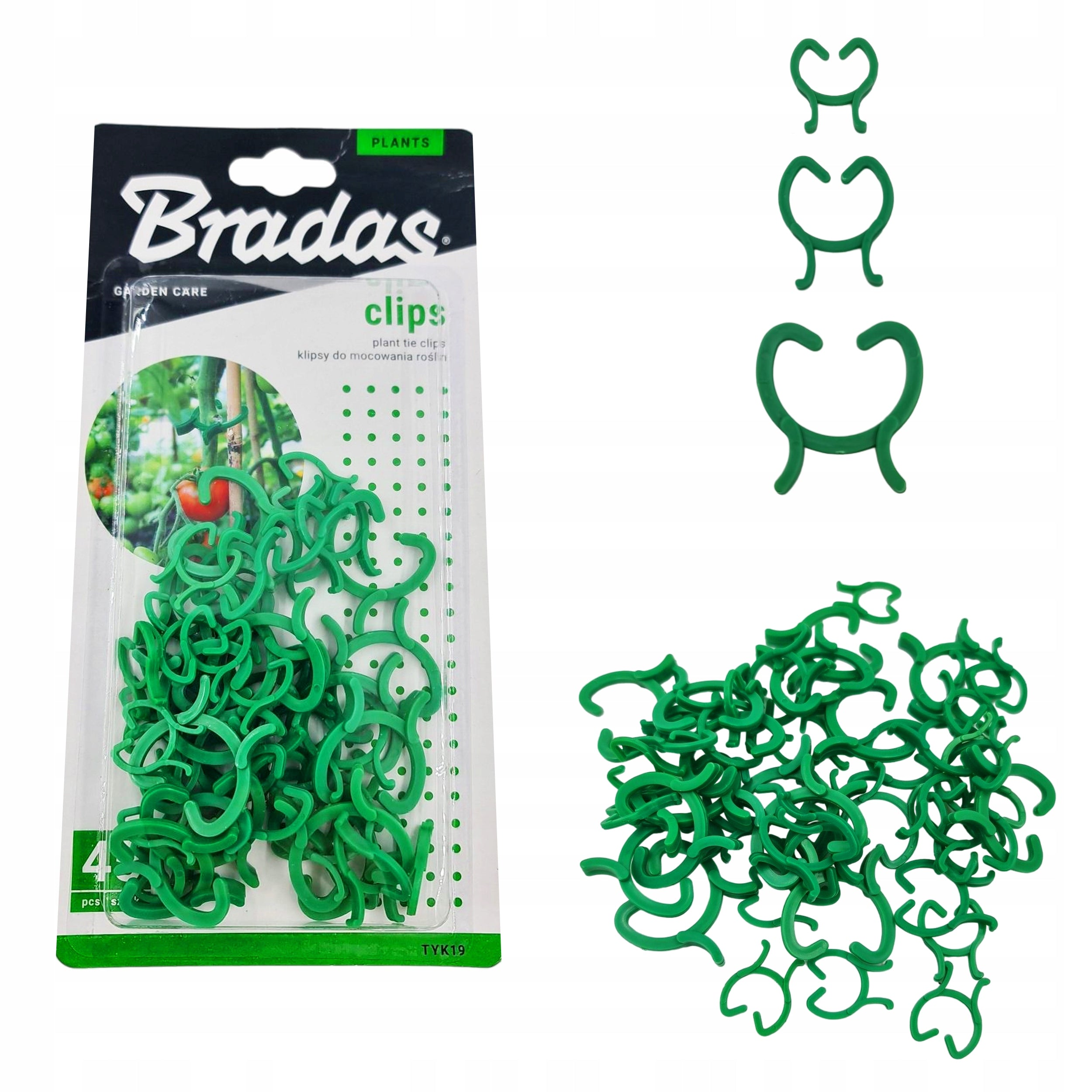 45x Plant Clips (3 sizes) 15x 3.4x3cm 15x 3x2.3cm 15x2.3x2cm