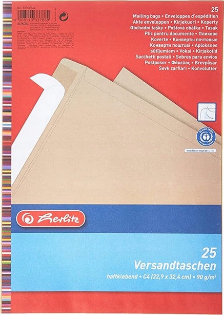 47, Herlitz 10900744 Envelopes With Self-Adhesive Strip 25pcs,