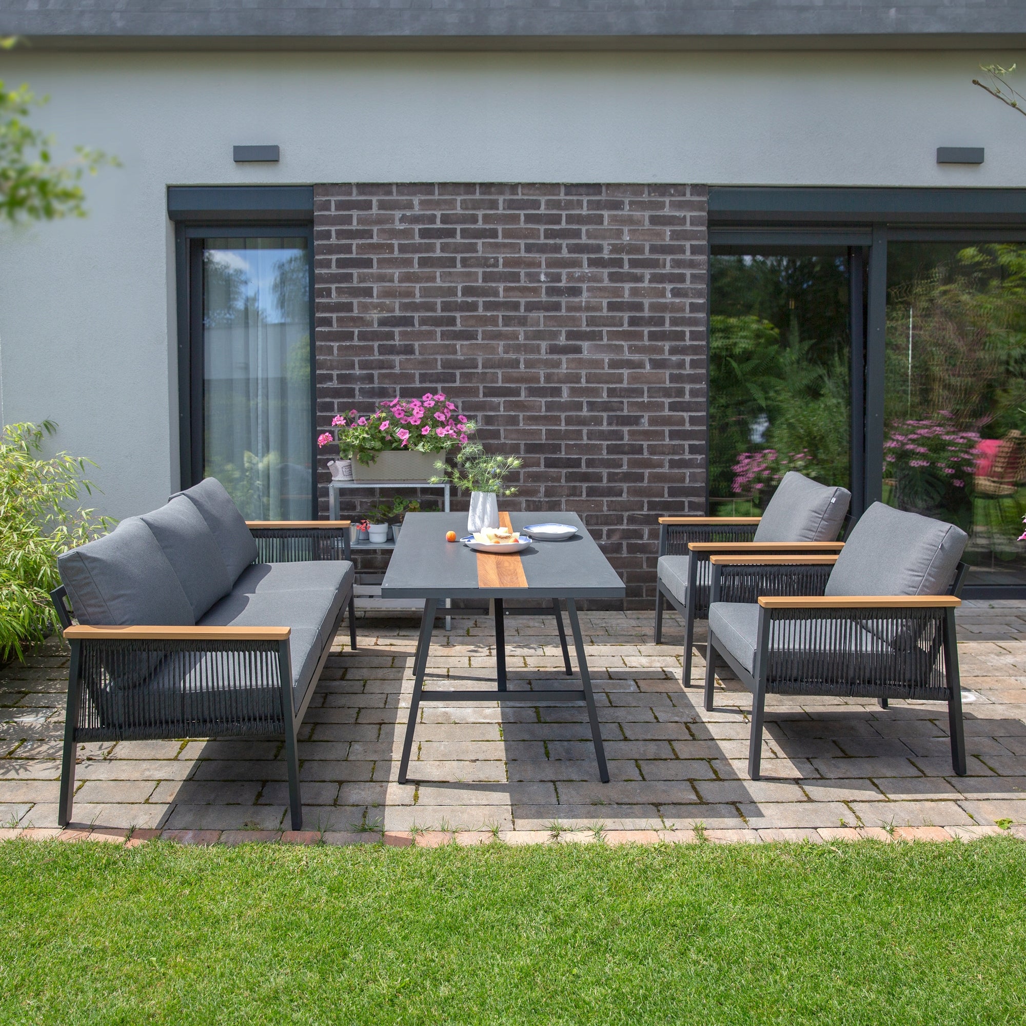 47535 Recreational steel garden furniture set Ada anthracite PATIO Packaging status original