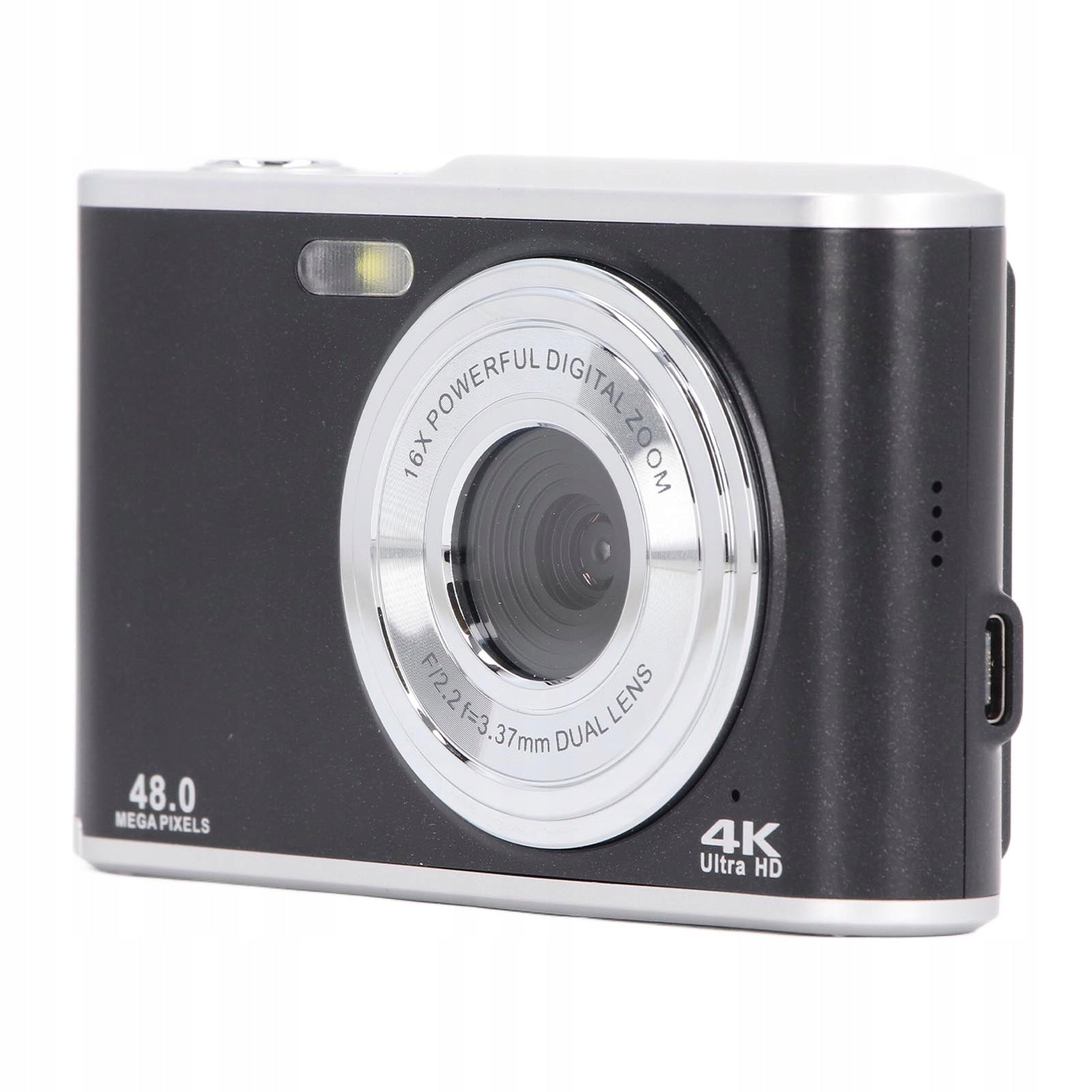 48 MP 4K Ultra HD Pocket Camera with Two Lenses, 16x IL Model 3866QGDG