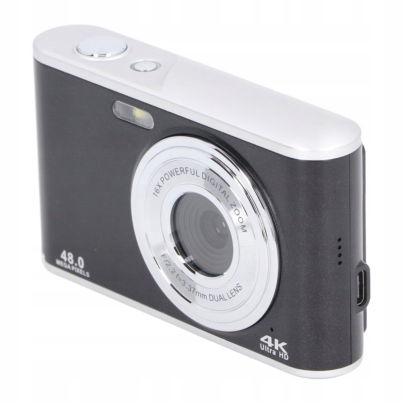 48 MP 4K Ultra HD Pocket Camera with Two Lenses, 16x QB Brand no brand