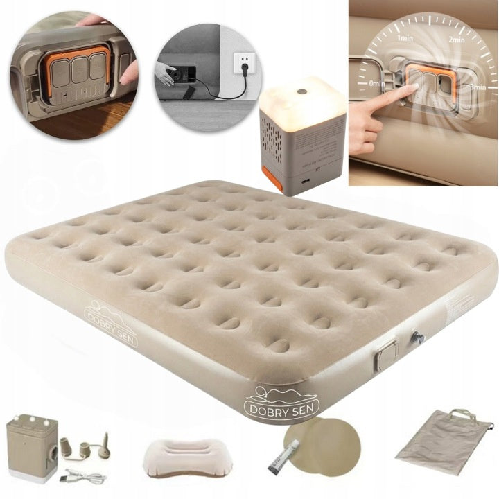 48 point double inflatable mattress with built-in electric pump