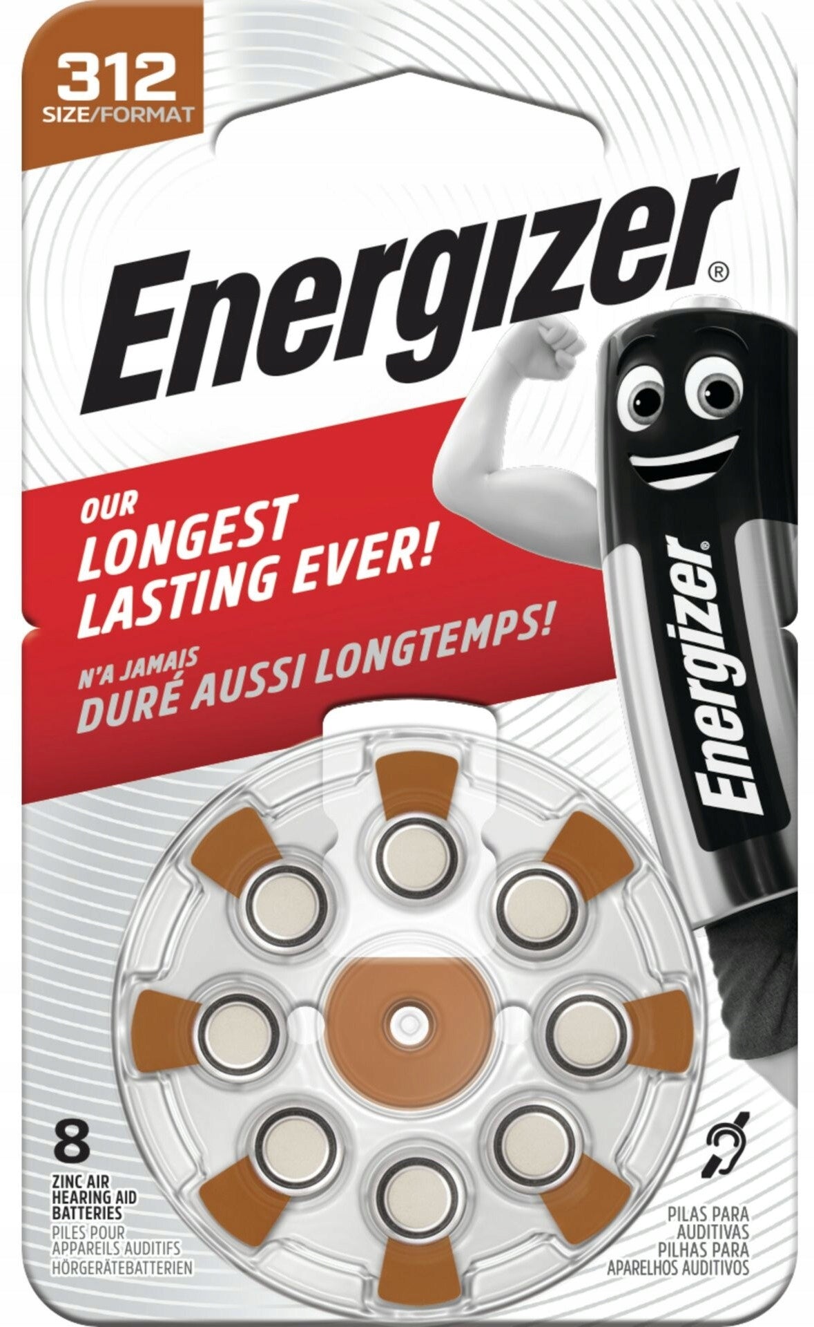 48 x HEARING AIDS 312 PR41 ENERGIZER POWERFUL Medical device yes