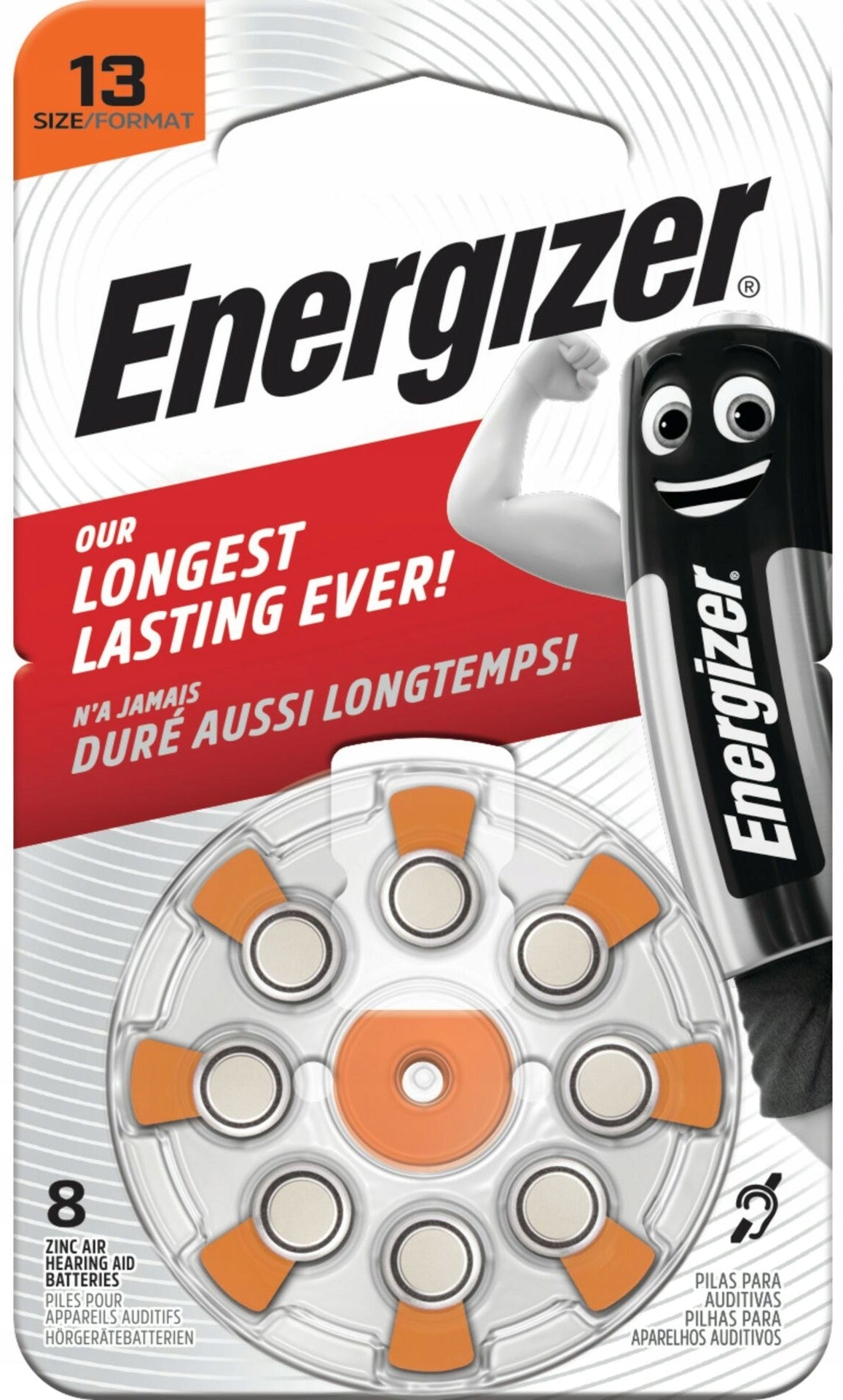 48 x HEARING BATTERIES 13 PR48 ENERGIZER POWERFUL Medical device yes