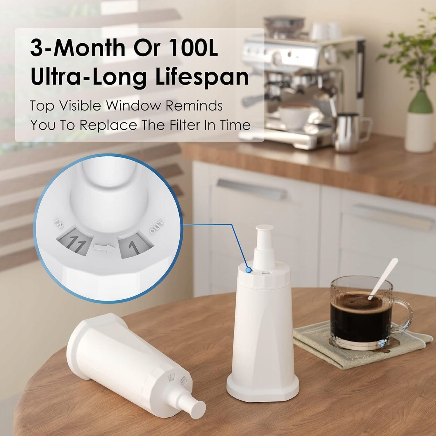 Vandens filtras Waterdrop, tinkantis Sage Barista Express Pro kavos aparatui