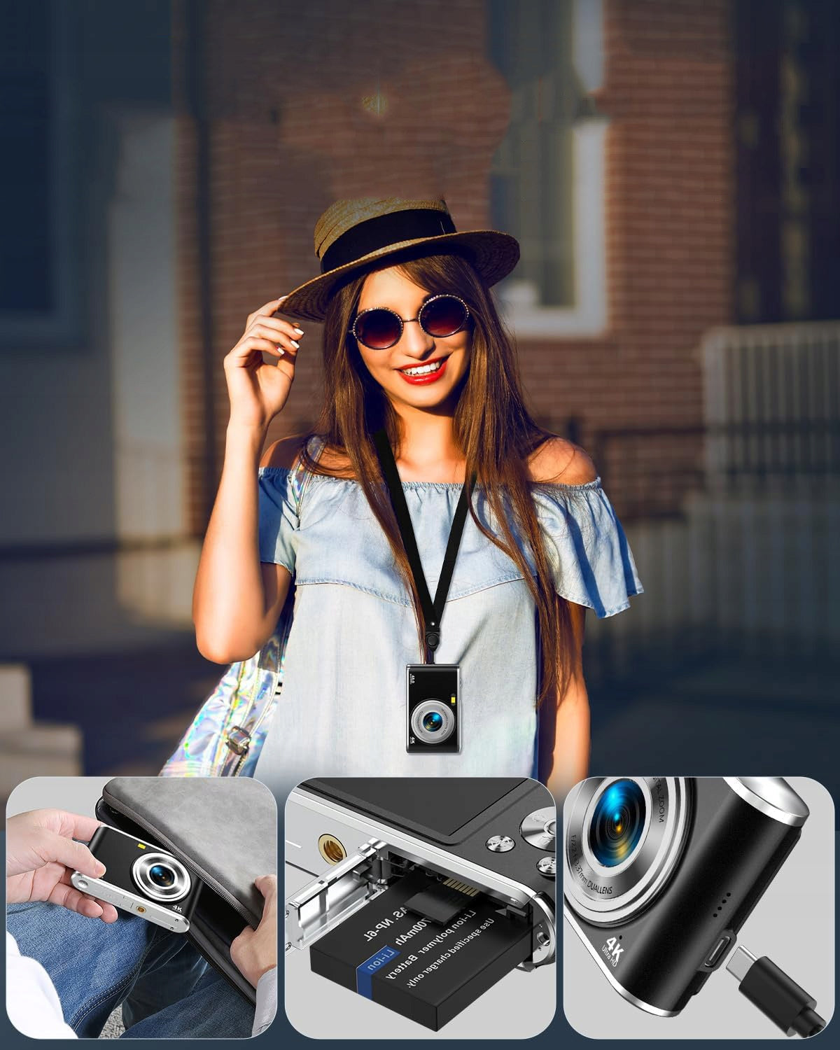48MP Digital Camera 4K Movies AntiShake Dual Camera Resolution 48 Mpx