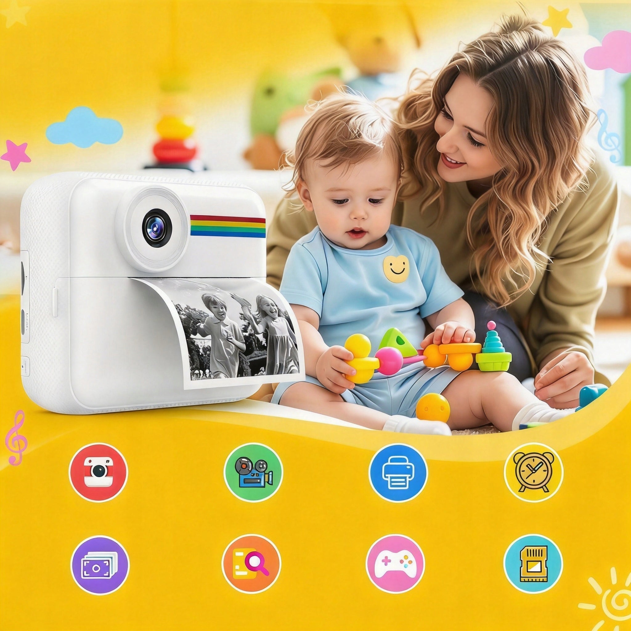 48MP SHOCKPROOF INSTANT CAMERA FOR KIDS WITH PRINTING Packaging status original