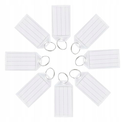 48PCS PLASTIC KEYCHAINS 5 8 X 2 8CM FOR WRITING Packaging status original