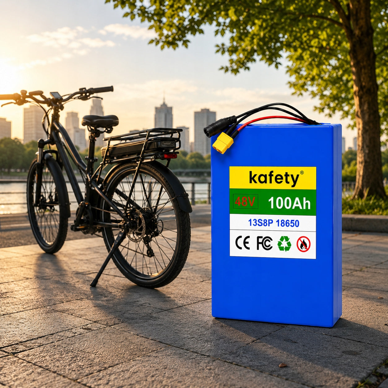 48V 100Ah 13S8P XT60 BMS Battery for Scooter Bikes, 250-2000W Motors Brand no brand