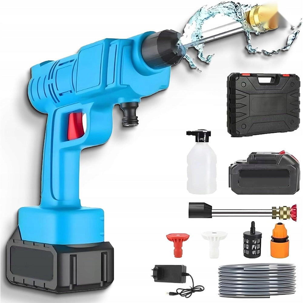 48V 300W Cordless Pressure Washer Set with Bicycle Washing Bucket