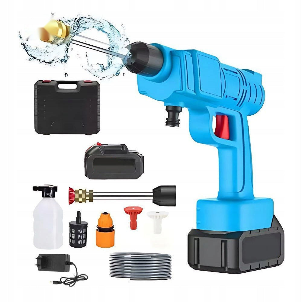 48V 300W Cordless Pressure Washer Set with Bicycle Washing Bucket
