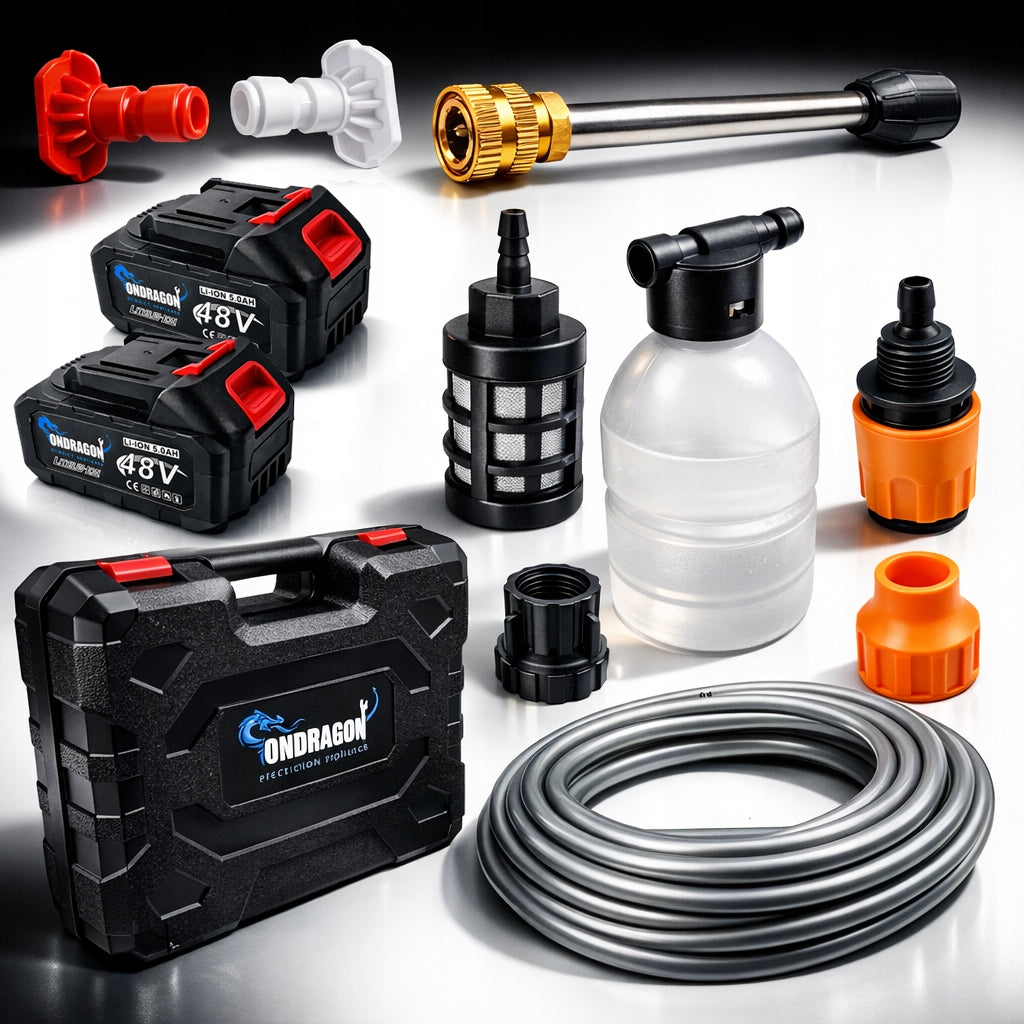48V PRESSURE WASHER CORDLESS SUITCASE + 2 AKU WIRELESS WASHER 5Ah Packaging status original