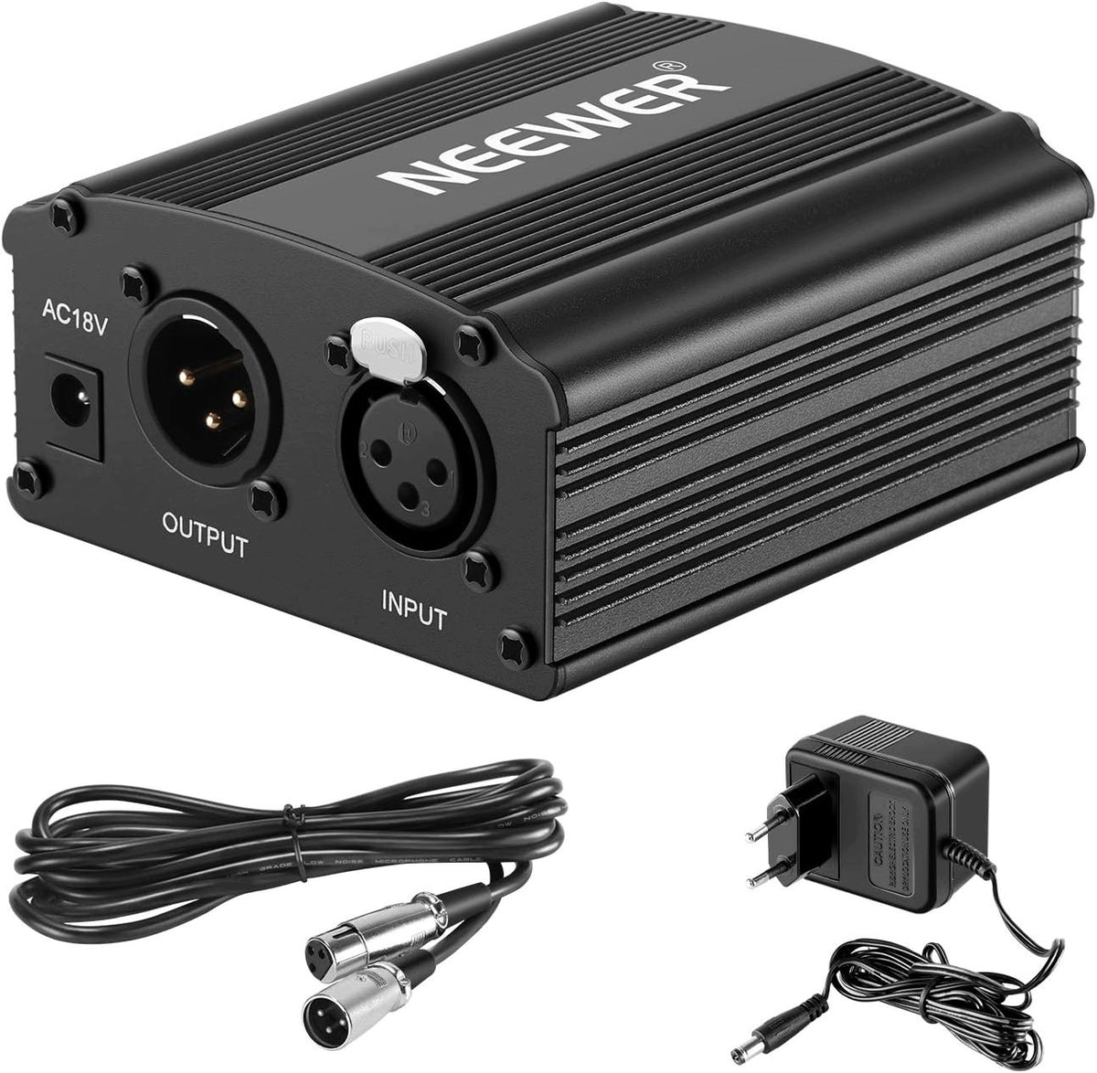 48V XLR PHANTOM POWER SUPPLY FOR STUDIO CONDENSER MICROPHONES