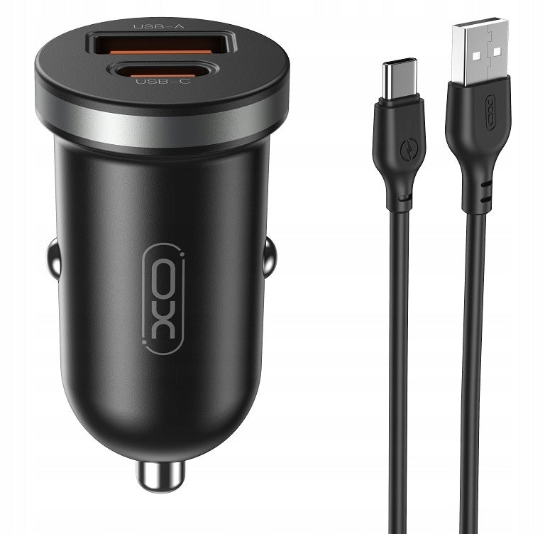 48W FAST CAR CHARGER + TYPE C CABLE | PD 30W TYPE-C | QC 3.0 18W Manufacturer code ULTRA SZYBKA ŁADOWARKA PD + QC 3.0