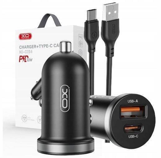 48W FAST CAR CHARGER + TYPE C CABLE | PD 30W TYPE-C | QC 3.0 18W