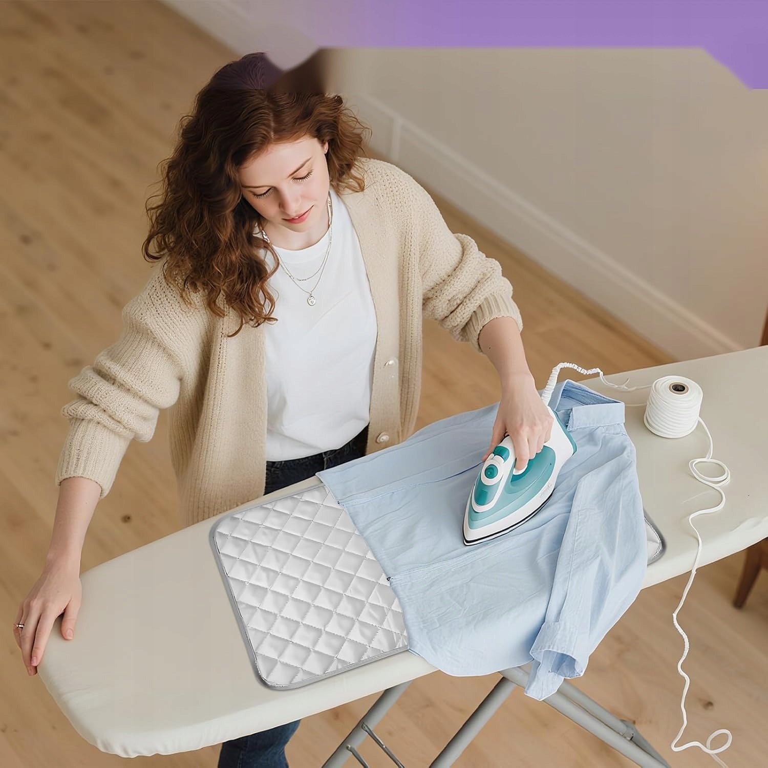 48X85CM TRAVEL FOLDING IRONING PAD FOR TABLE Unfolded width 48 cm