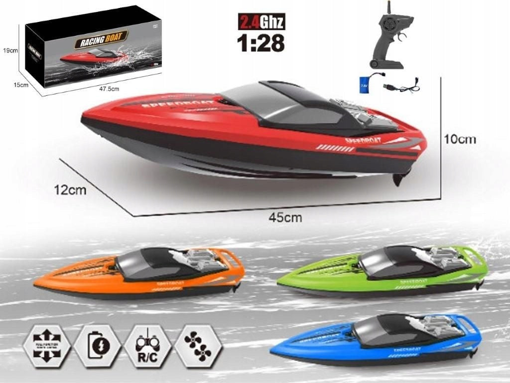492938 BOAT MOTORBOAT BATTERY OPERATED REMOTE CONTROLLED VARIOUS COLORS EAN (GTIN) 5903631492938
