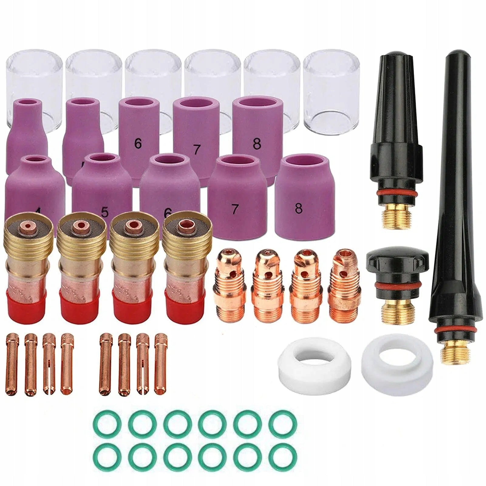 49X TIG Starter Kit akcesoria lens nozzle WP17/18/26-GAS LENS