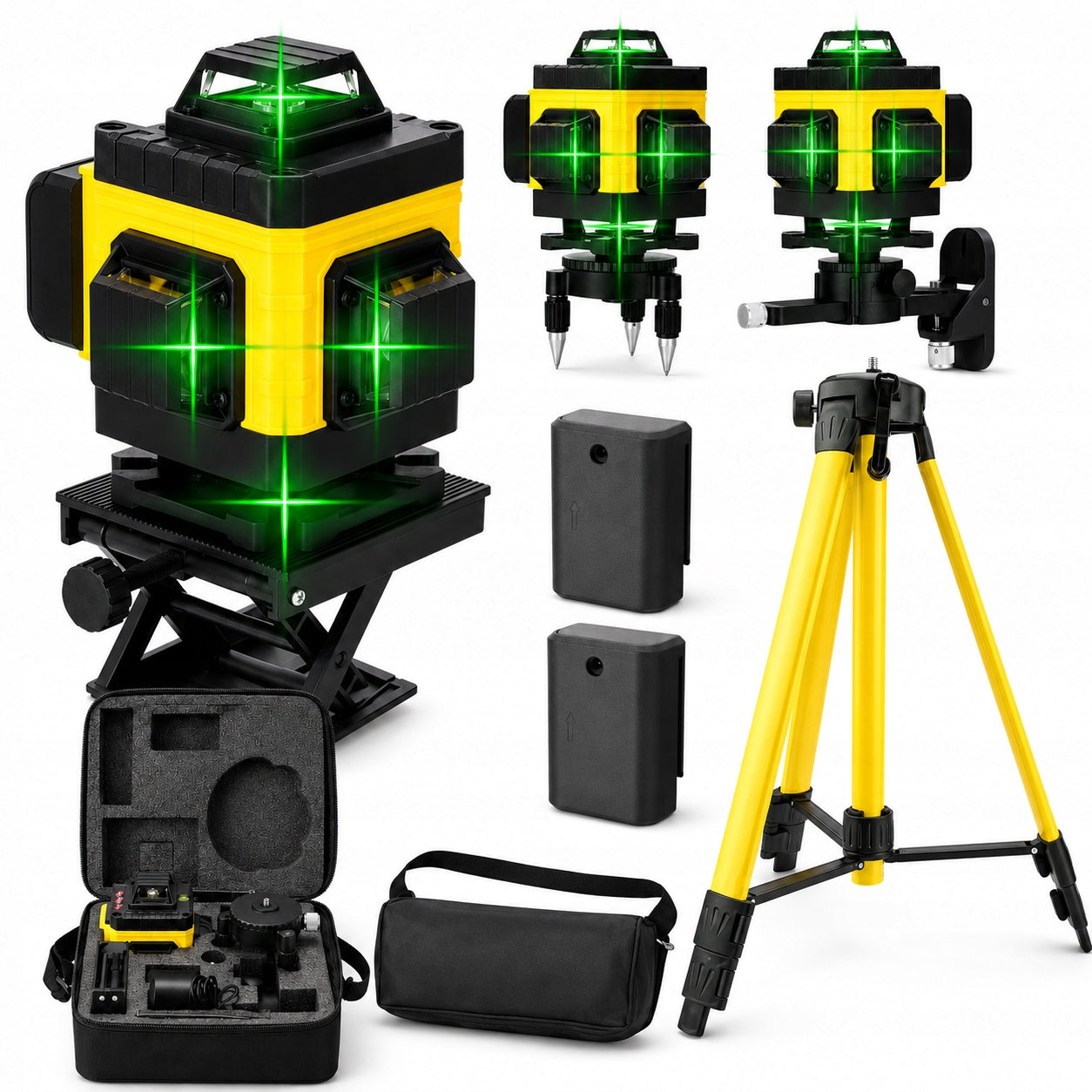 4D 16 LINE 360 SELF LEVELING CROSS LASER LEVEL + STAND