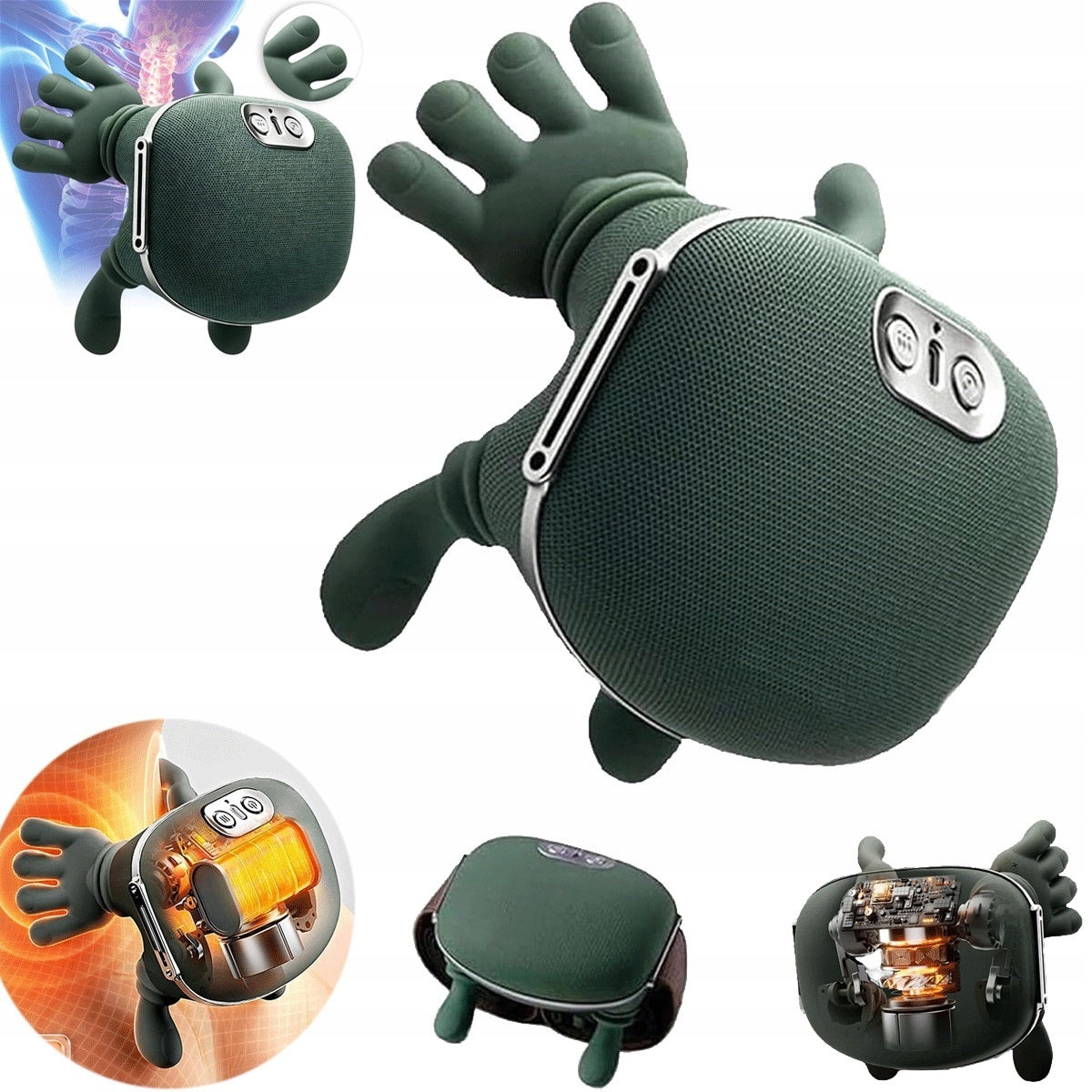 4D 2000mAh massager with 3 intensities and neck pressure sensor
