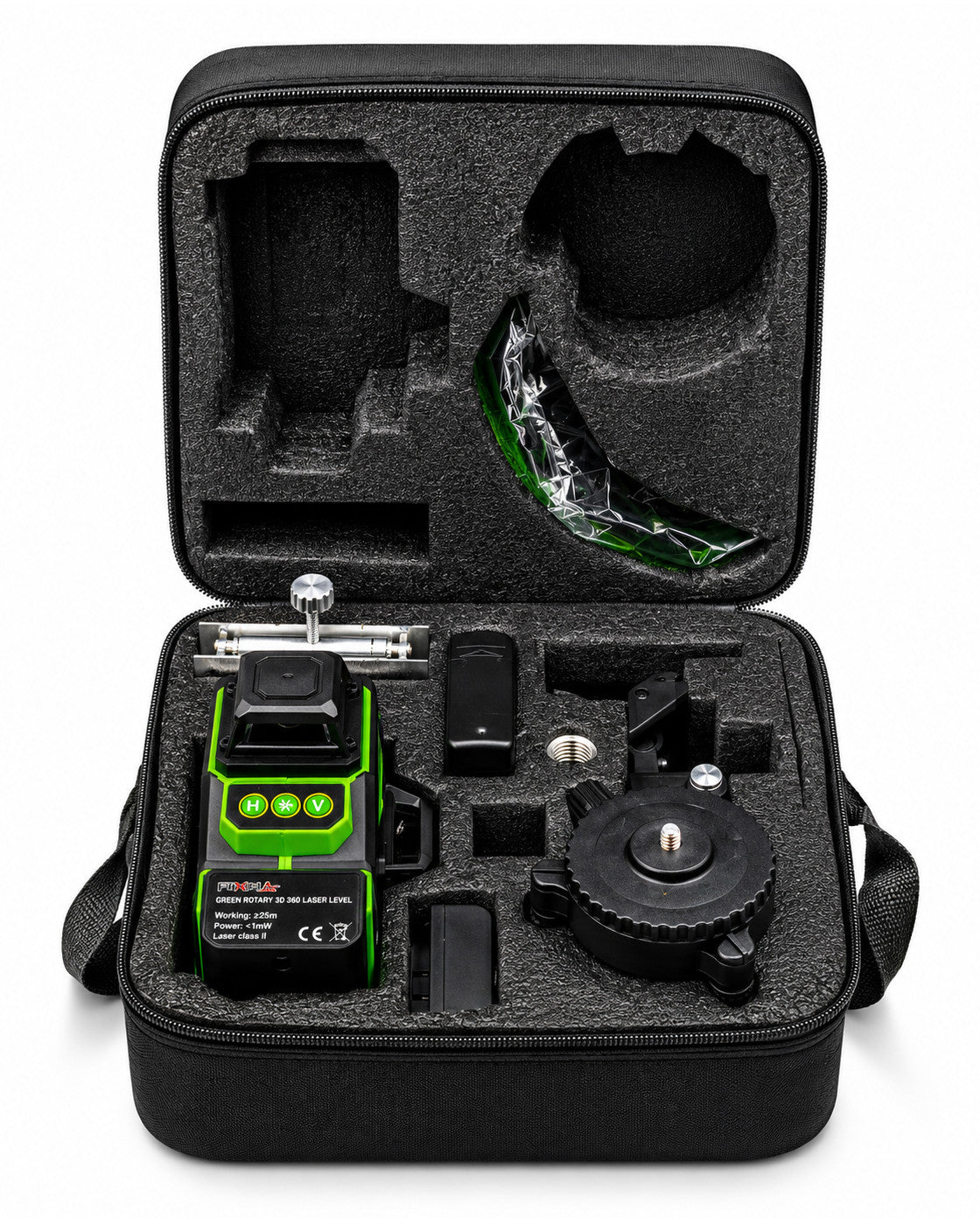 4D 360 DEGREE GREEN SELF LEVELING CROSS LASER LEVEL Power supply rechargeable battery