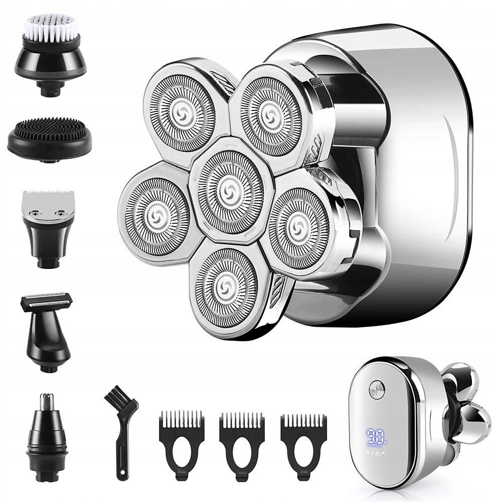 4D 6in1 LED USB Rotary Electric Shaver