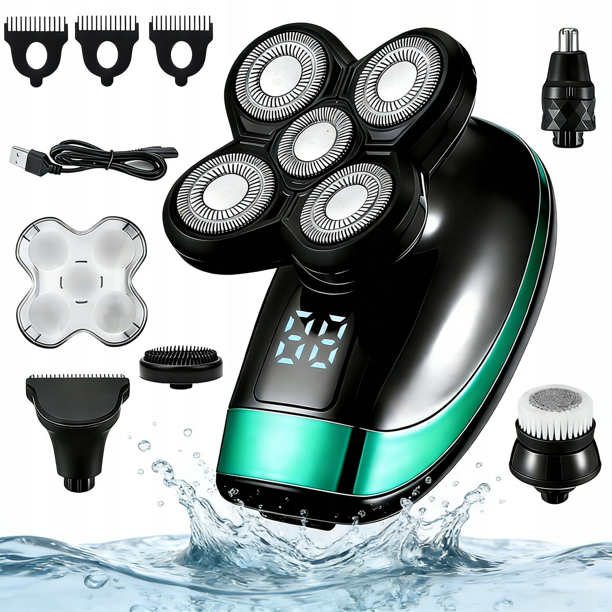 4D Electric Head Shaver 5in1 Men's Shaving Machine Beard Hair