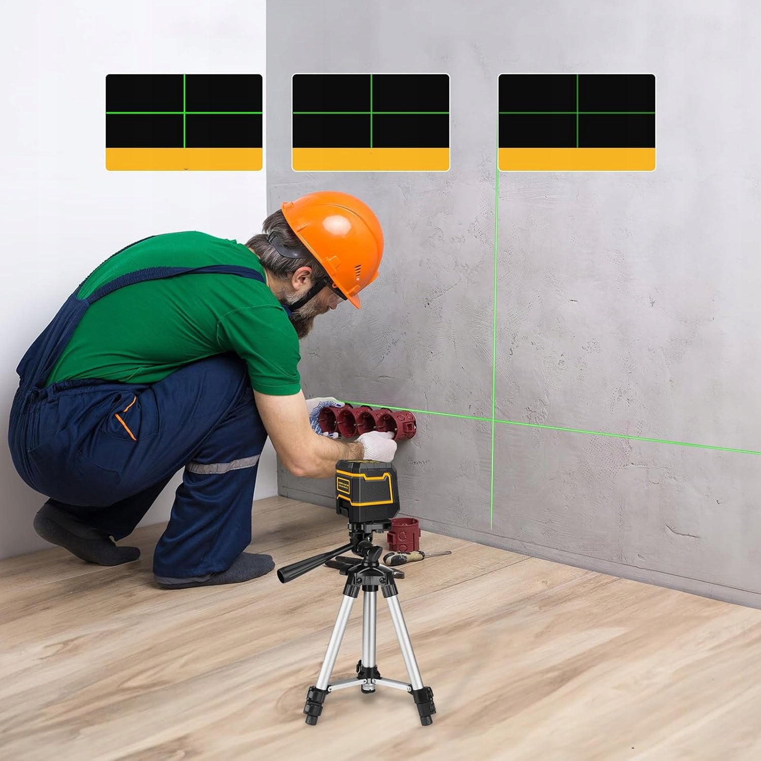 4D PLANE LASER LEVEL 360 LASER PRO GREEN +DOOR STAND Brand no brand