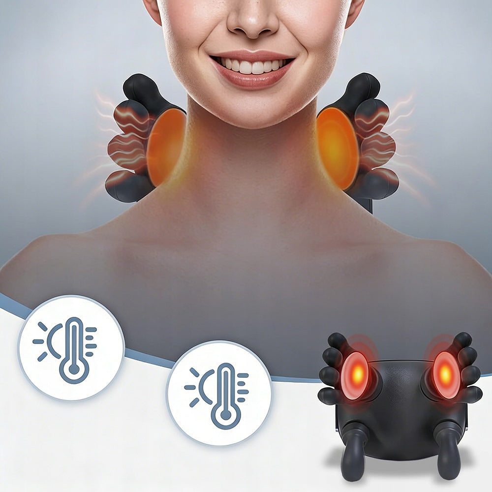 4D Wireless Neck Shoulder Neck Massager With Heated 3 Modes 4000mah Packaging status original
