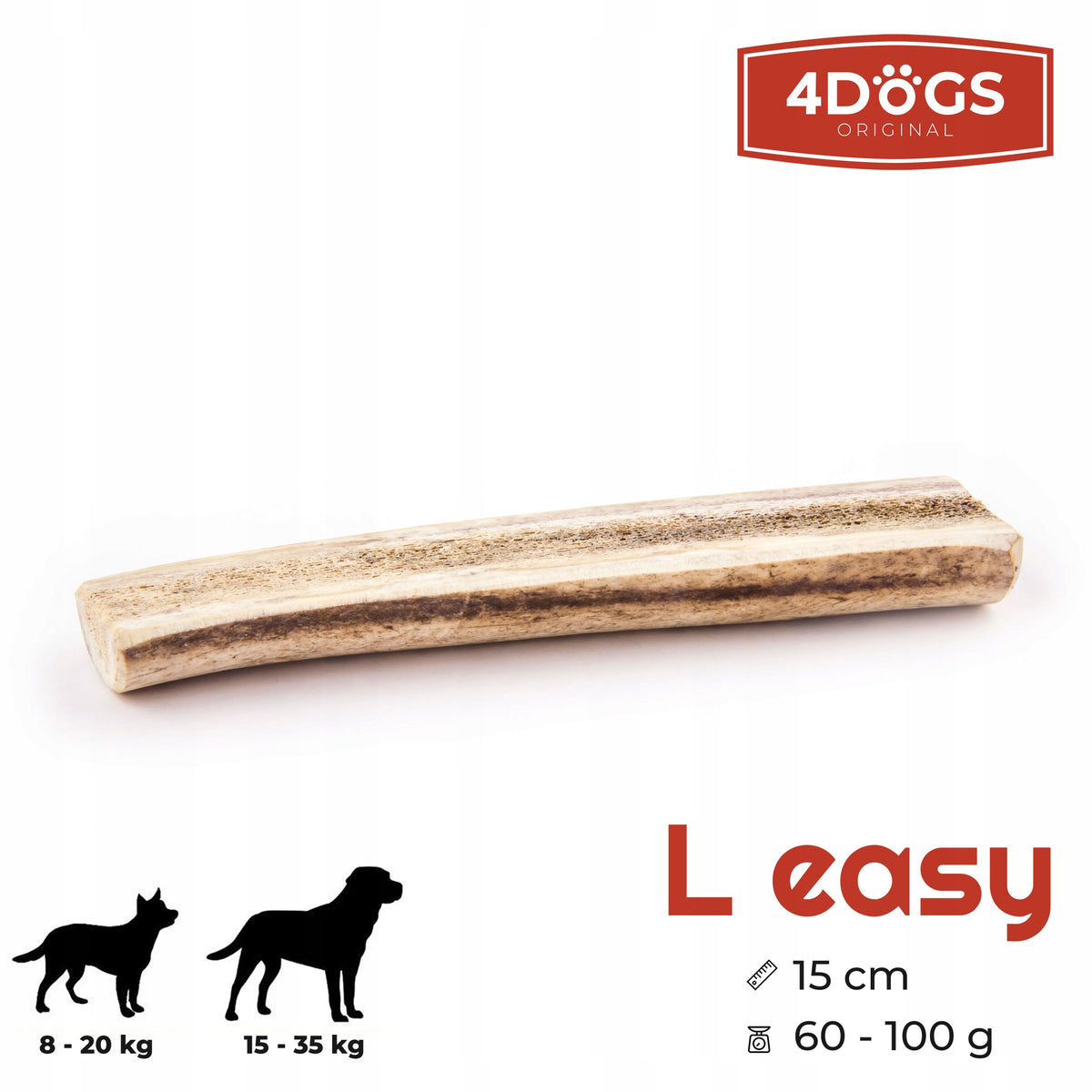 4DOGS Antlers Teether - Deer Antlers L easy Flavor deer