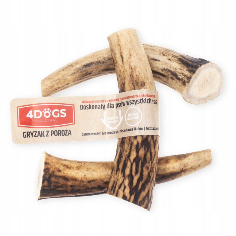4DOGS Antlers Teether Horns for Dog 3Pack - S mix Flavor deer